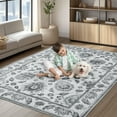 thumbnail image 5 of SARAG 5'x7' Washable Area Rug, Modern Floral Home Decor Rugs, Low Pile Non-Slip and Stain Resistant Carpets for Living Room Bedroom Kitchen Dining Room Farmhouse Office, 5 of 8