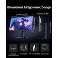 thumbnail image 6 of Restored KTC 27" U27T6 4K Gaming Monitor - UHD 160Hz Monitor with Fast IPS Panel, 1ms MPRT, 140%sRGB, Adaptive Sync, Height Tilt Pivot Swivel Adjustable, Carbon Fiber Backcover, Black, 6 of 9