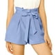 thumbnail image 1 of Pantalones Cortos De Verano Para Mujer Allegra K Día de San Patricio Cintura Alta Plisada Azul-1 XS, 1 of 6