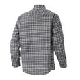 thumbnail image 5 of CYiJun George Mens Flannel Plaid Shirt Long Sleeve Button Down Casual Shirt with Two Pockets,Black L, 5 of 8