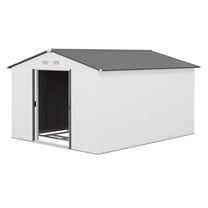 Metal Storage Shed 11x9', Outdoor Garden Shed with Sliding Doors & Vents