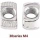 thumbnail image 4 of Set of European Standard Zinc Plated Carbon Steel Sliding T Nuts (EU30-M4 15.5mm 8mm), 4 of 5