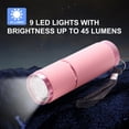 thumbnail image 4 of Yucurem 9LED Mini Flashlight Camping Light Waterproof Aluminum Alloy Torches Portable Lighting Tools (Pink), 4 of 8
