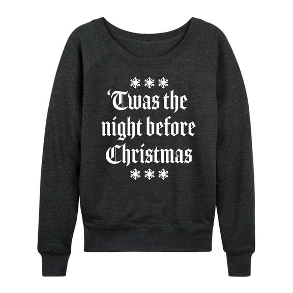 Instant Message - Twas The Night Before Christmas - Women's Lightweight French Terry Long Sleeve Shirt