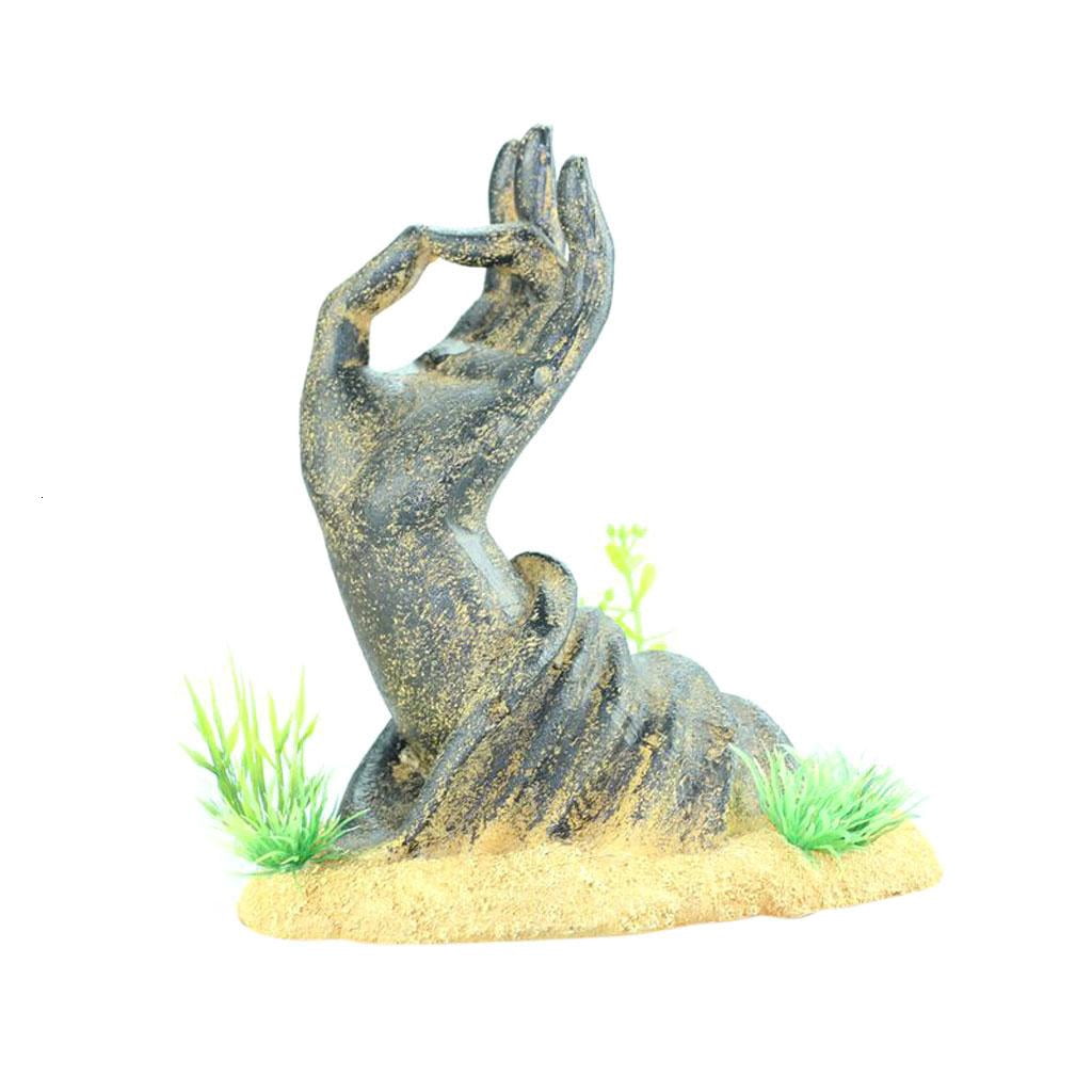 Fish for Decoration Aquarium Ornament Aquatic Pets Shelter Guanyin Hand Statue Betta Fish Hiding