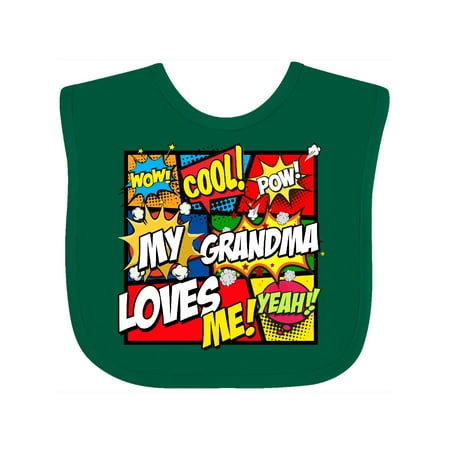 

Inktastic My Grandma Loves Me Gift Baby Boy or Baby Girl Bib