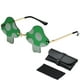 thumbnail image 1 of Día de San Patricio irlandés conchas Gafas de sol verdes Cuatro hojas Cl, 1 of 2