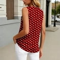 thumbnail image 5 of Dvprdro V Neck Button Front Sleeveless Top for Women Knit Loose Fit Polka Dots Summer Casual Blouse, 5 of 7