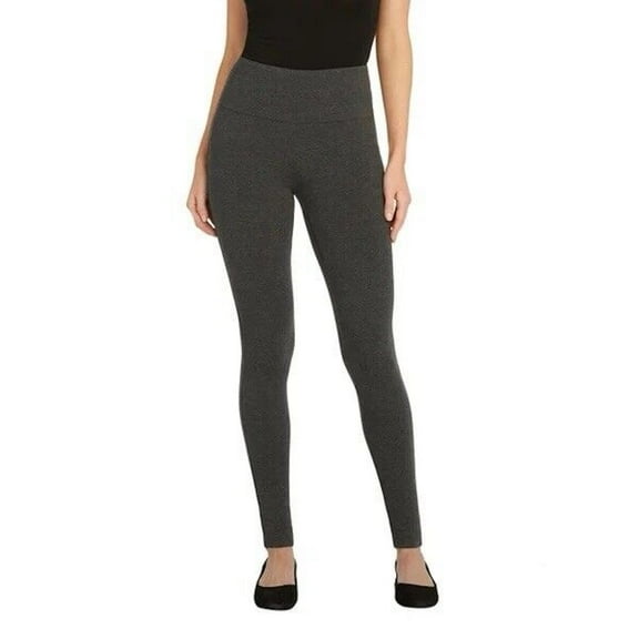 Max & Mia Women's The High Waist French Terry Legging Pant (US, Alpha, Small, Regular, Regular, Heather Charcoal)