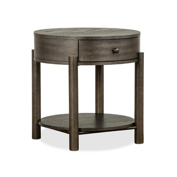 Magnussen Home Hadleigh Black Coffee Bean Round End Table