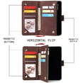thumbnail image 3 of iPhone 11 Pro Wallet Case, Dteck Soft Leather Zipper Wallet Case Magnetic Buckle Horizontal Flip Cover with 5 Card Slots/Photo Pocks For Apple iPhone 11 Pro 5.8 inch 2019, Coffee, 3 of 8