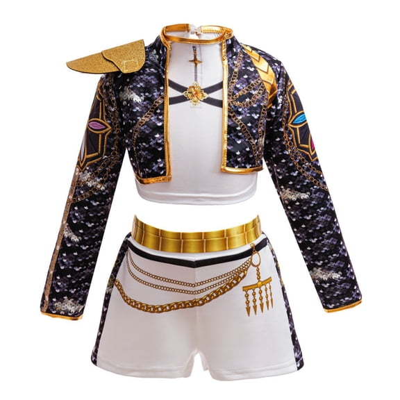 Halloween Costumes Anime Game Cosplay Pop Star Costume Stage Outfit，for Themed Parties Anime Conventions Birthday Gifts - Style R（7-8 Years）