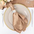 thumbnail image 2 of Balsa Circle 20 Pieces 20" Taupe Satin Dinner Napkins Wedding Party, 2 of 8