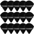 thumbnail image 1 of 15 Pieces Powder Puff Triangle Makeup Puff Pure Cotton Powder Velour Face Ultra Soft Washable Body Powder Puff for Loose Powder Body Cosmetic Foundation Sponge Makeup Tool (Black), 1 of 5