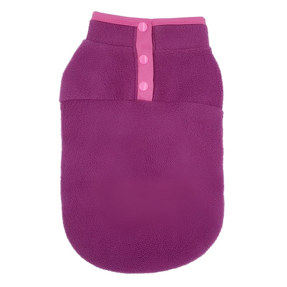 TELOLY 1Pcs Dog Jacket,Shake Velvet Dog Jacket,Dog Shirts,Purple,Xs