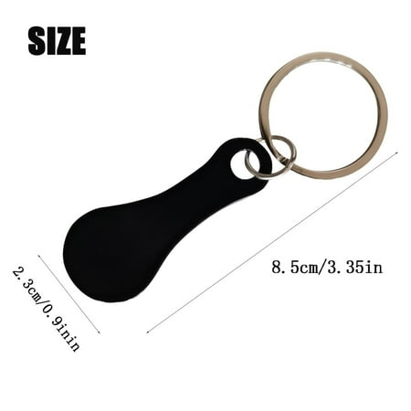 

wendunide home decor Packs Shopping Key Tokens Of Trolley Ring Aluminum Metal Alloy 2 Decoration & Hangs Black
