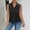 Black, variant on Women's Summer Stretch Linen Cami Top Pearl Lapel Button Front Sleeveless Casual Top Khaki S