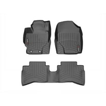 WeatherTech Custom Fit FloorLiners compatible with 2012-2015 Toyota Prius C - 1st & 2nd Row, Black