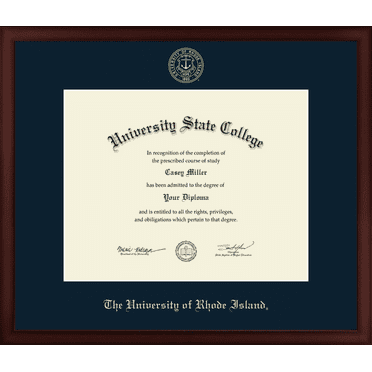 The University of Rhode Island Diploma Frame, Document Size 14" x 11"