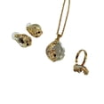 thumbnail image 1 of kurtrusly Non-toxin Alloy Made Earrings And Pendant Necklace Set Smooth Line And Rustproof white, 1 of 2