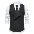 thumbnail image 1 of EGNMCR Tank Tops Men Men Fashion Retro Have Pockets Double-breasted V-neck Vest Tops Blouse, 1 of 9
