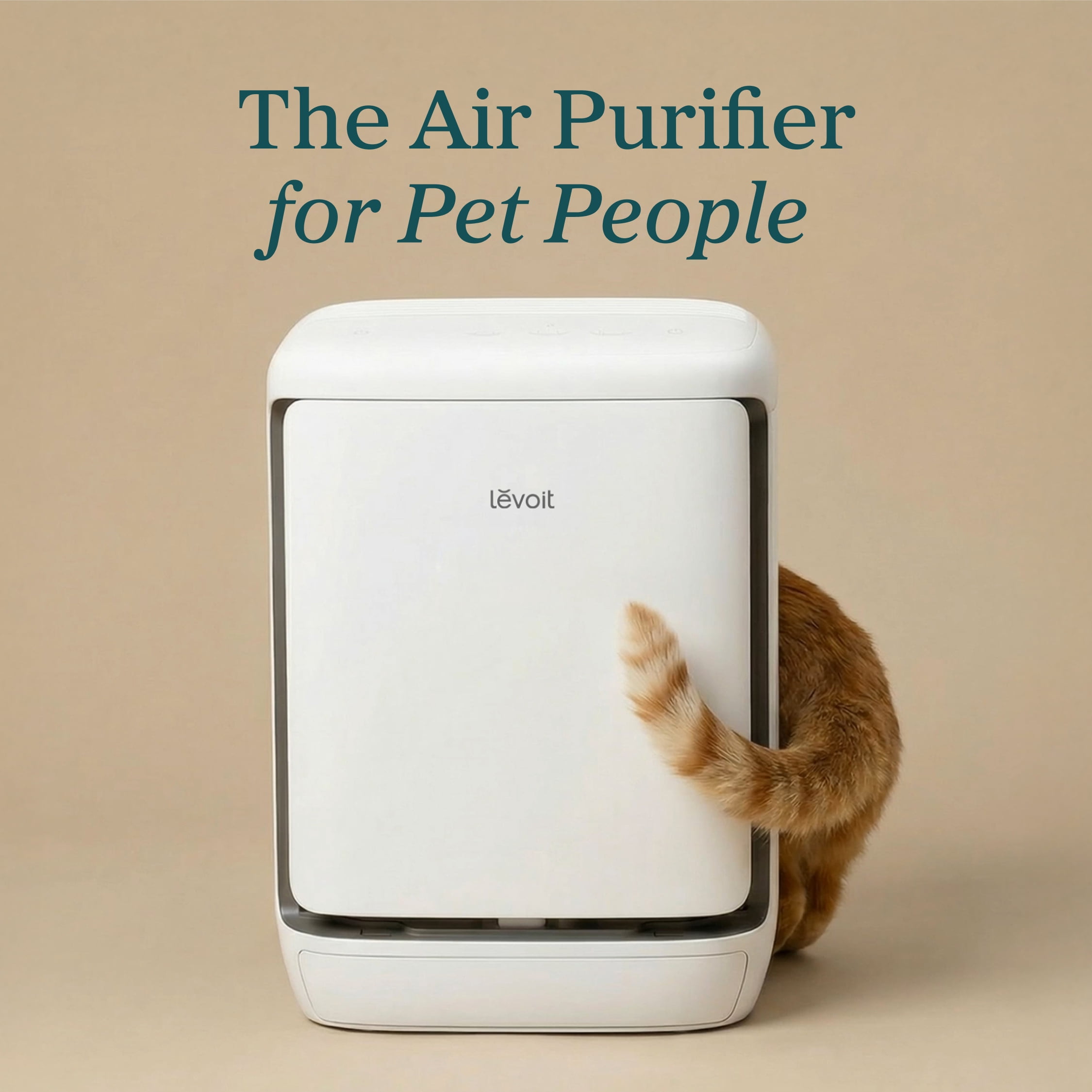 Levoit Vital Pet Pro 1100 Sq Ft 3-Stage Filtration Smart Self-Cleaning Pet Air Purifier, White