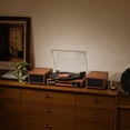 thumbnail image 5 of Udreamer Wireless Bluetooth Turntable, 3-Speed Vinyl Record Player with Dual-Split Speakers, Wood Finish & Clear Dust Cover,Lights Logo, 5 of 14