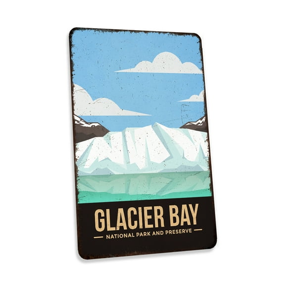 Glacier Bay National Park Sign Vintage Looking Decorative Signs Home Décor Gift 12x18 Matte 112180086010