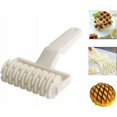 thumbnail image 1 of Pastry Roulette Rolling Pin Lattice Pizza Lattice Roller Creative Bread Dough Roulette Pastry Cookie Pie Kitchen Bakery Tool,Plastic，, 1 of 5