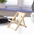 thumbnail image 4 of kusrkot Foldable Wooden Bracket Dollhouse Miniature Beach Chair Phone Holder for Kitchen White Letters, 4 of 7