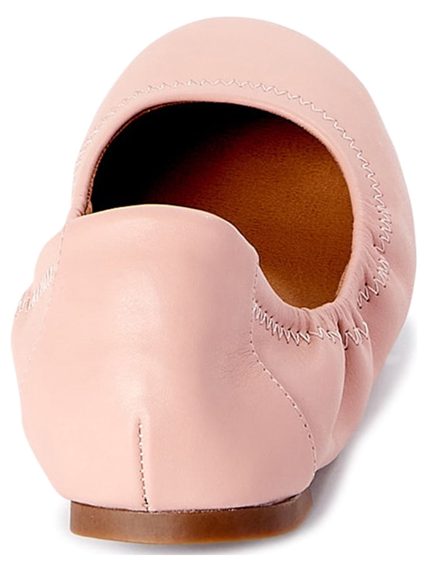 Time and Tru Women's Scrunch Ballet Flats, Wide Width Available
