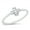 Silver, variant on Rose Gold-Tone Sterling Silver Clear Cubic Zirconia Bumblebee Ring Size 6