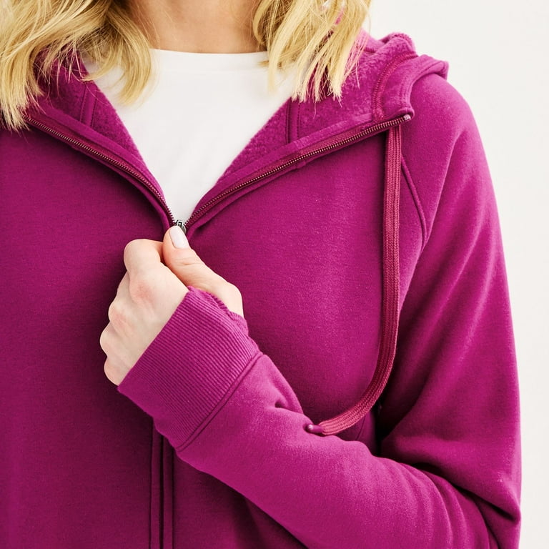 Women's Tek Gear® Ultrasoft Fleece Hoodie Jacket Color: Blue