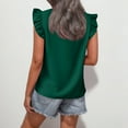 thumbnail image 4 of T Shirts for Women Crewneck Ruffle Tee with Short Sleeves Womens Summer Casual Tunic Tops, 4 of 7