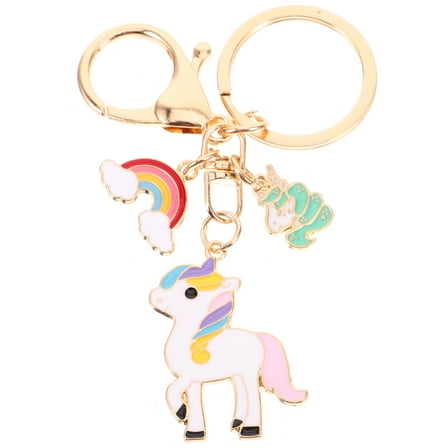 KONTONTY keychain pendant Unicorn Keychain Elegant Alloy 1Set Car Key Pendant Couples Everyday Use