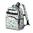 thumbnail image 2 of White Dinosaurs Skeletons Pattern Cute School Backpack Bag for School with Padded Back and Adjustable Shoulder Straps 15.25"x11.5"x5.25", 2 of 5