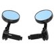 thumbnail image 1 of Pair Motorcycle Rearview Mirror Round Retro 22mm Screw Universal Fit for Street Bikes Chopper Cruiser, 1 of 5