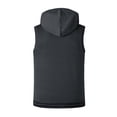 thumbnail image 2 of Ceisia Men's Hooded Zip-Up Sports Vest Summer Sleeveless Athletic Hoodie with Striped Hem Dark Gray XXL Gifts, 2 of 5