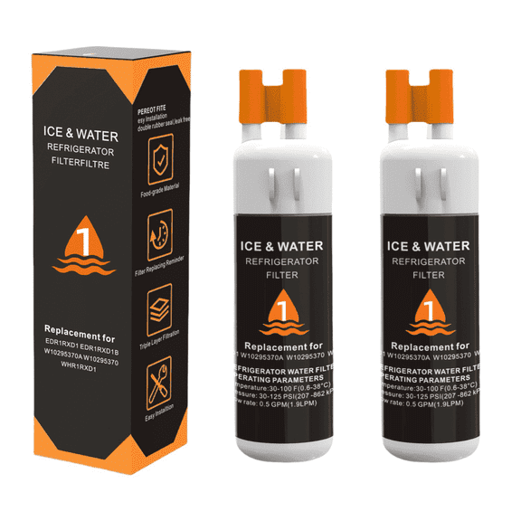 EDR1RXD1 Water Filter 1 Replacement Compatible with W10295370A WHR1RXD1,46-9081,46-9930,2-Pack