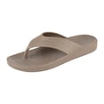thumbnail image 6 of Rokment Ortho Flip Flops for Women Lightweight Waterproof Bathroom Shower Slippers Beach Summer Swim Pool Non Slip Walking Slip on Slides Water Sandals Khaki Size 7, 6 of 7