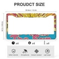 thumbnail image 3 of Here Comes The Sun License Plate Frames 2 Pieces Boho Sun License Plate Frames Cover Holders for Women Men Auto Decoration Hardware 2 Round Holes Quality Aluminum License Plate Frame, 3 of 6