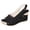 2Black, variant on Wedge Sandals for Women Peep Toe Platform Slingback Heels Metal Decor Bowtie Antislip Thick Sole Retro Studded Ladies Summer Casual Dress Shoes 2Green Size 8.5