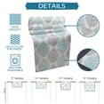 thumbnail image 7 of Table Runner Dresser Scarves 72 Inch Long, Abstract Seamless Plants Leaves Linen Dining Table Runners Grey and Teal Stripes on White Tabletop Scarf for Wedding Holiday Party Kitchen, 7 of 7