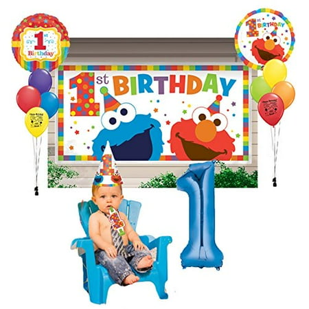 Elmo Party Supplies 1st Birthday Party Scene Setter Photo Balloon