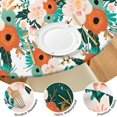 thumbnail image 4 of Pioneer Flower Floral Print Pattern Round Fitted Tablecloth with Elastic Edge,Dining Table Cover Waterproof,Outdoor Round Tablecloth for Camping,Dining,Indoor and Outdoor, 4 of 7