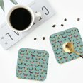 thumbnail image 4 of Lsque Dachshund Dog Puppy Pattern 4" Drink Coasters Set of 4, PVC Leather Absorbent Coasters, Table Coaster Set Decorative Coffee Cup Coasters Housewarming Gift-Square, 4 of 6