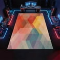 thumbnail image 3 of Rainbow Geometric Art Rug 5x8ft Area Rugs Gradient Colorful Geometric Rugs Ultra Soft Washable Carpet with Non Slip Backing for Living Room Bedroom Gameroom Study Office Home Decor Mat, 3 of 6