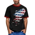 thumbnail image 2 of Men's Casual Pullover Sweatshirt, Independence Day Theme with Comfortable Fabric for Lightweight Layering ,Wine M, 2 of 5