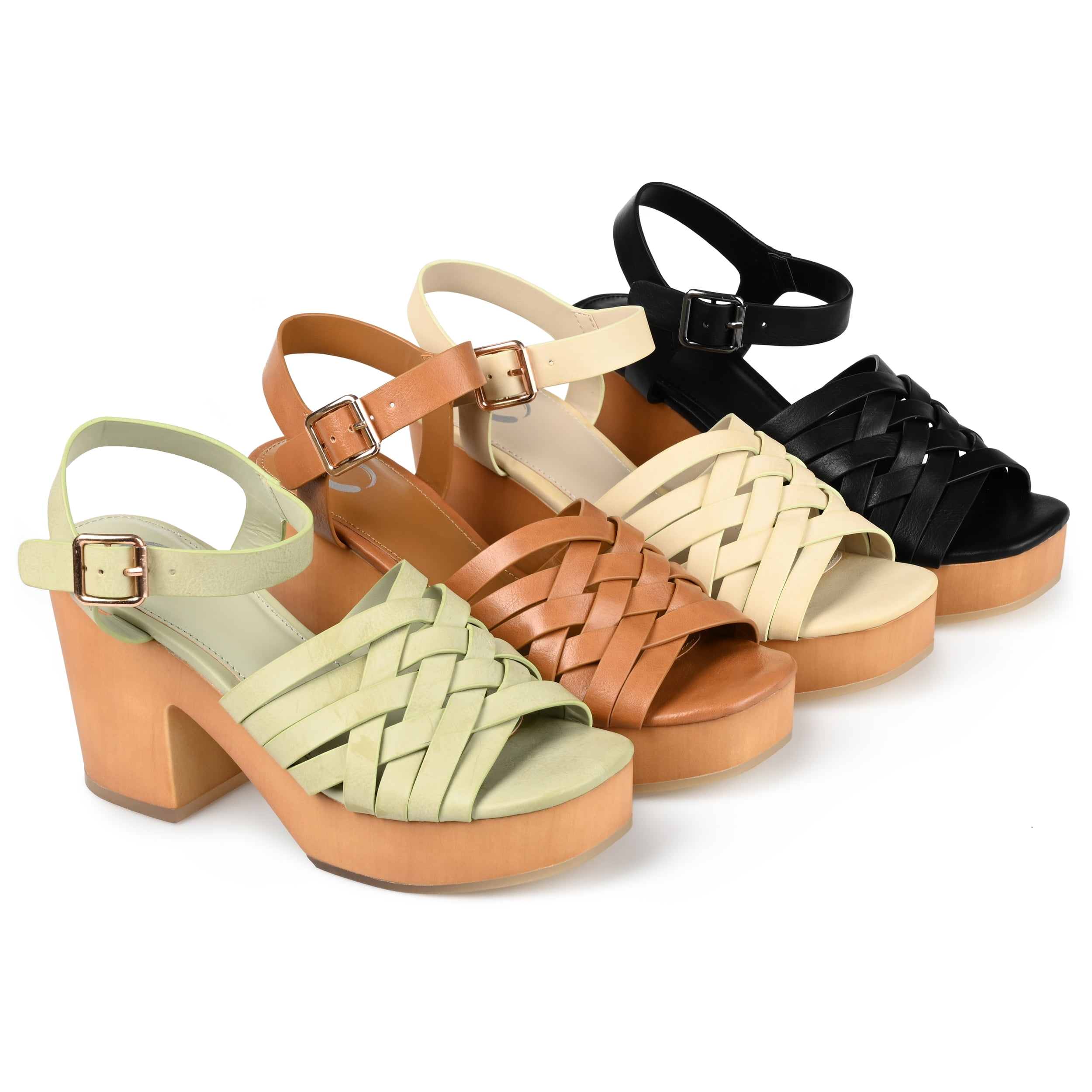 Journee Collection Womens Addisyn Tru Comfort Foam Woven Detail Clog Sandals