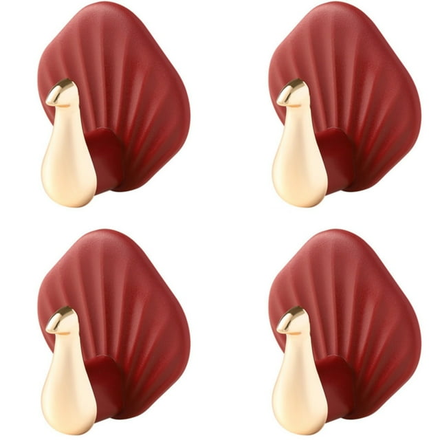 Gancho de pared decorativo - Acero inoxidable/adhesivo, 4 piezas, para cocina/baño, resistente/impermeable
